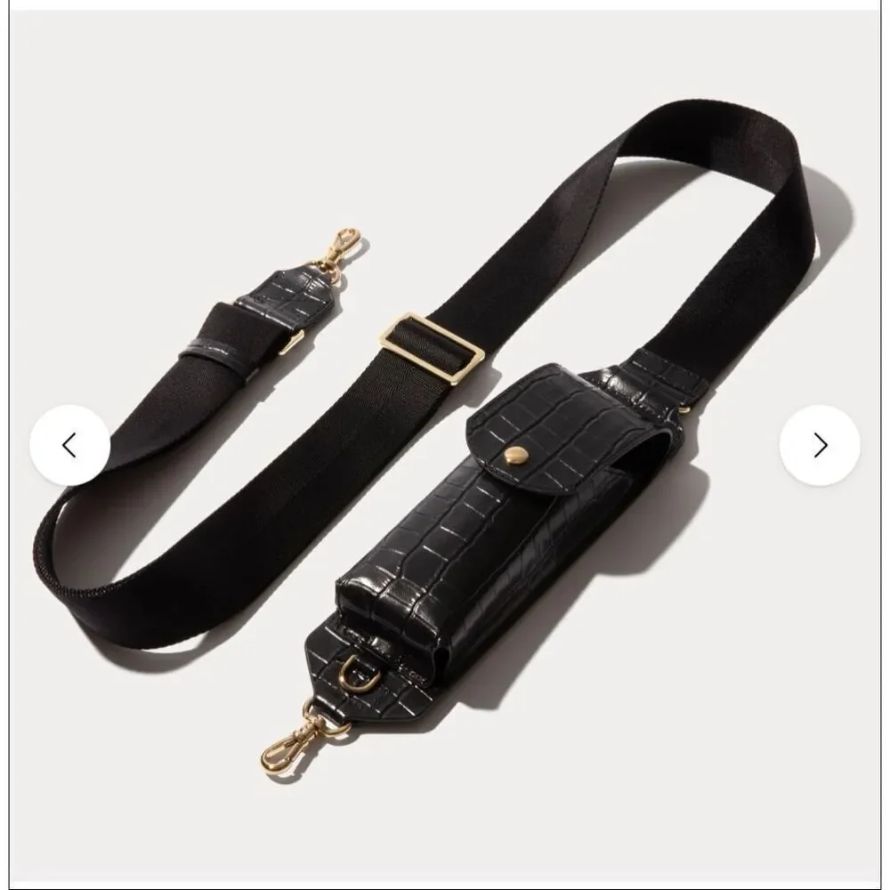 Bandolier black Lana crossbody crocodile/croc sunglasses strap No CASE**nip/nwt